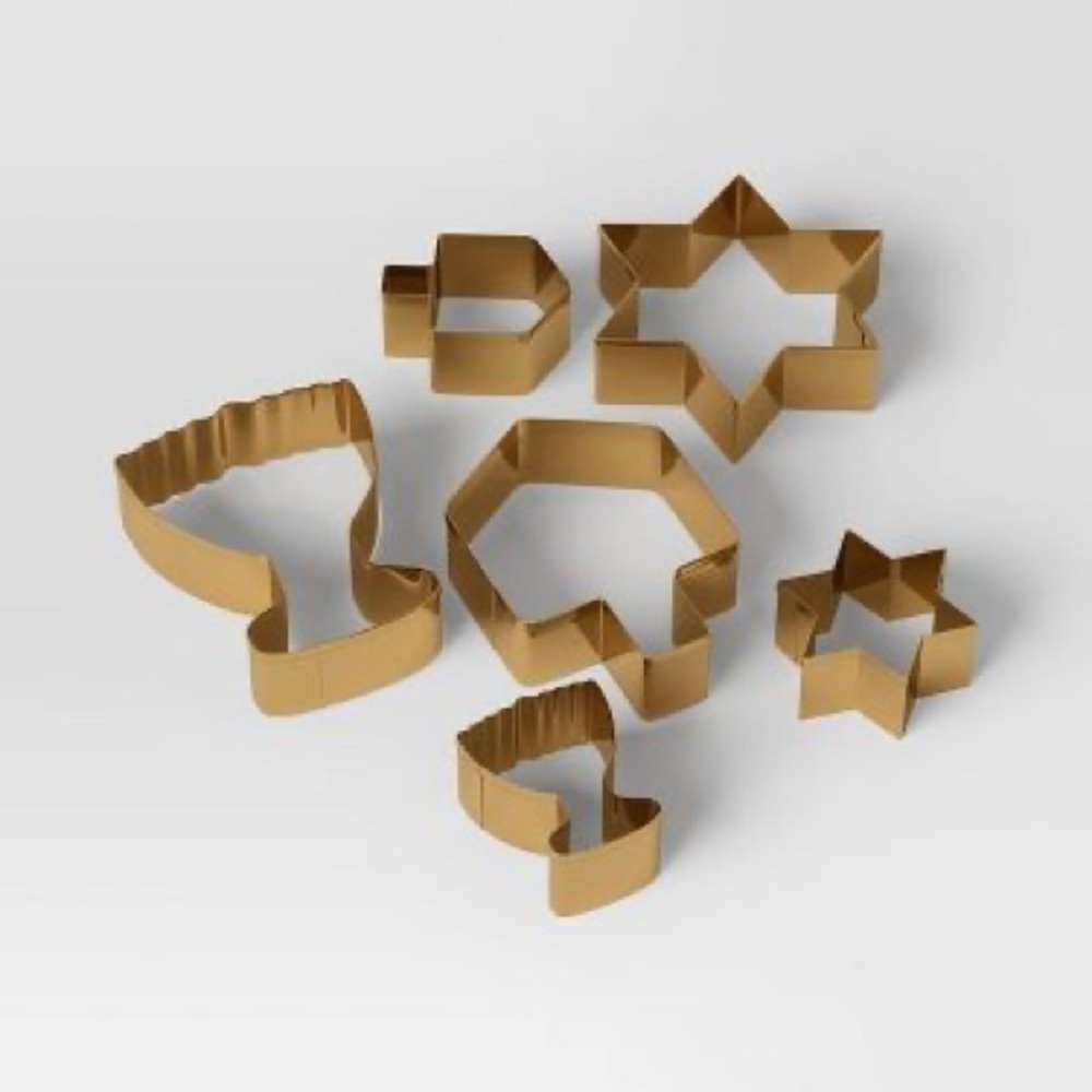 Hanukkah Brass Cookie Cutter Set nwt